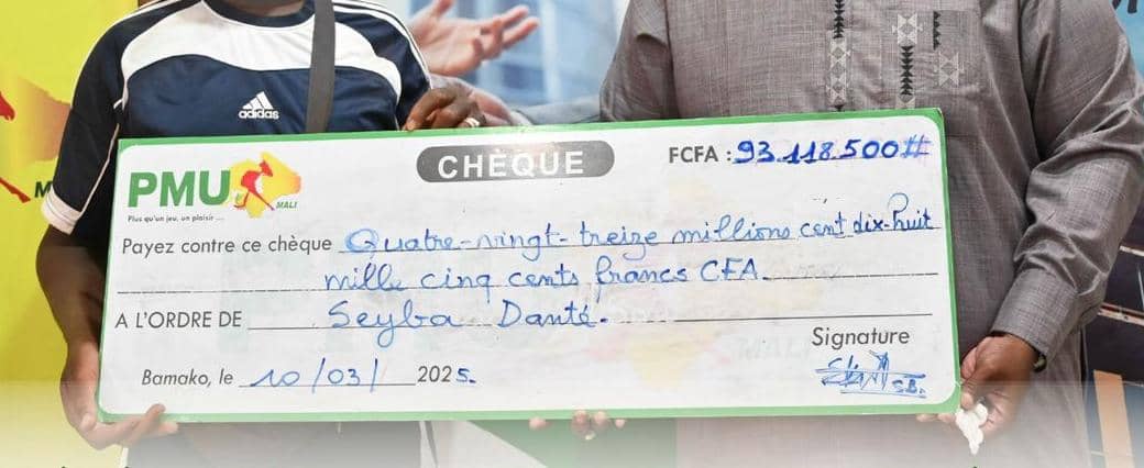 Mali: Un Chèque De Près de 100 Millions À Un Parieur Comblé Par Allah En Ce Temps De Carême
